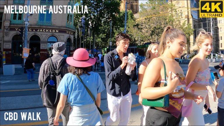 MELBOURNE CITY AUSTRALIA CBD WALK IN SUMMER HOLIDAY SPECIAL