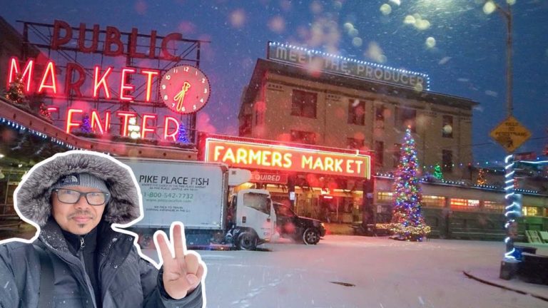 Driving In Seattle Snow 12-26-21 | Pioneer Square + Pike Place Market | Mission COFFEE! ❄️☃️☕️