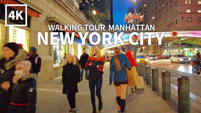 [4K] NEW YORK CITY – Evening Walk Manhattan, 42nd Street, Grand Central Terminal & Lexington Avenue