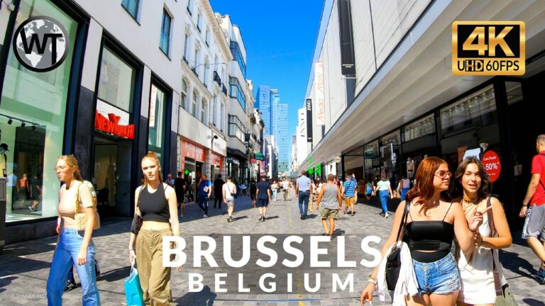 Rue Neuve, Shopping Street Of Brussels – 🇧🇪 Belgium – 4K Walking Tour