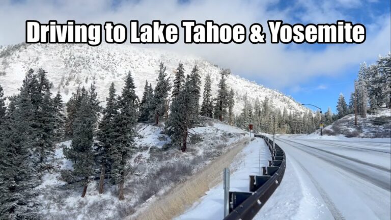 Driving to Lake Tahoe & Yosemite in the Snow! – Reno, NV Trip – 4K