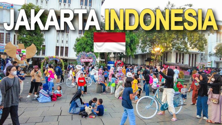 All Day Walking in Jakarta Lively Streets, Kota Tua Indonesia